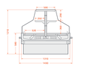 Meuble centrale de presentation proid