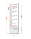 Vitrine verticale négative PRIMUS 2345