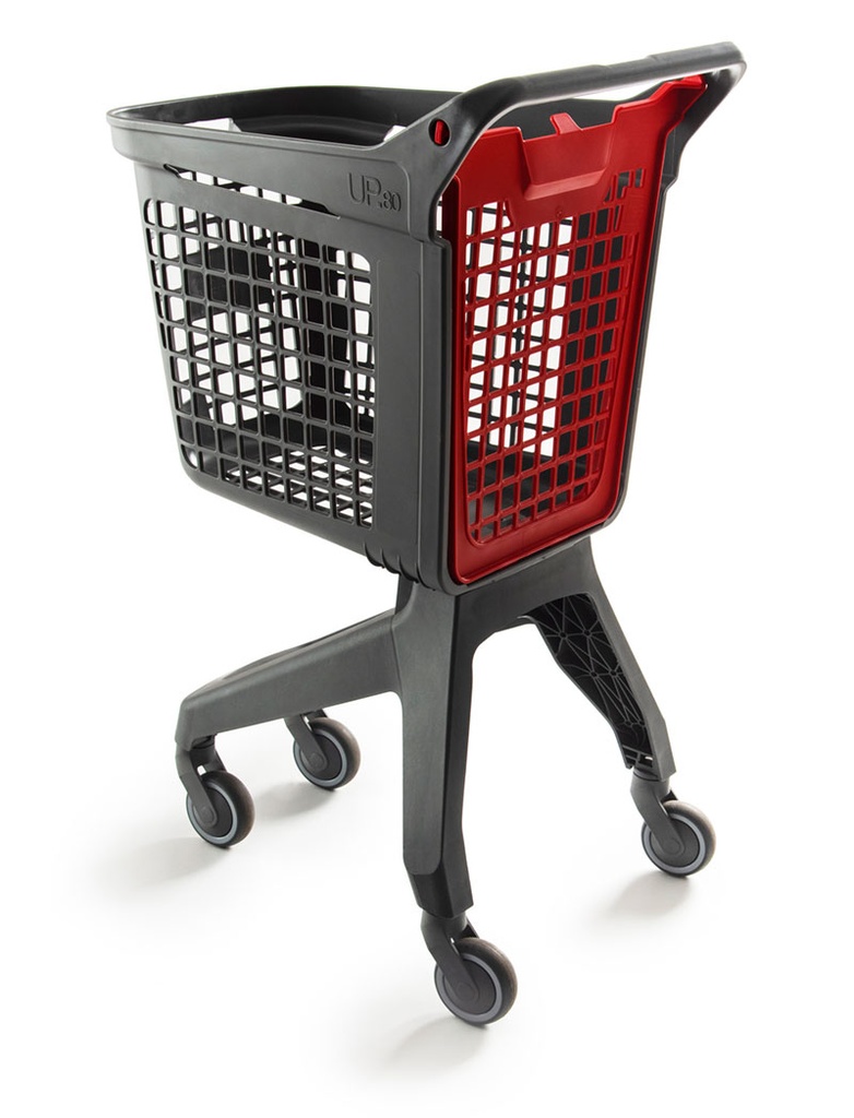 Chariot Gris UP80 Urbain Couvercle Rouge