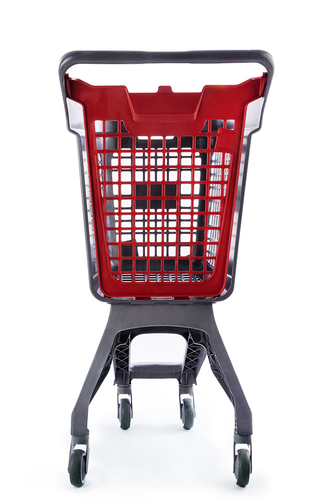 Chariot Gris UP80 Urbain Couvercle Rouge