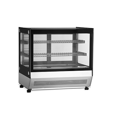 Vitrine A Poser Vitre Droite Froid Ventile +2/+8°C Porte Arriere Coulissante 2 Etageres Fixes R290