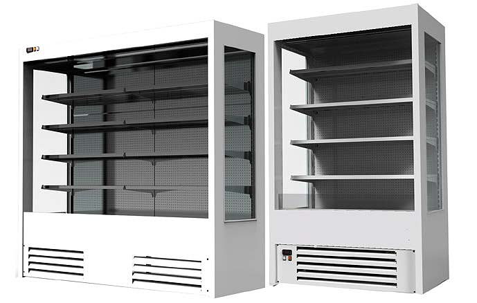 Vitrine Murale Avec Portes  +4/+7°C 4 Etageres Reglables R290  Led Horizontal