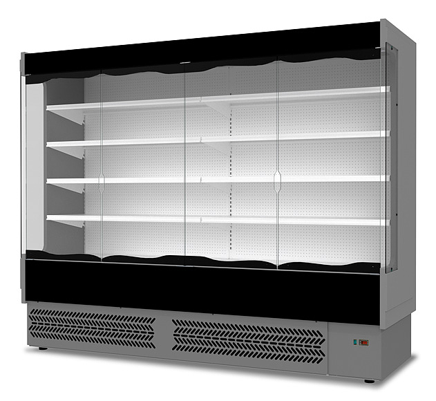 Vitrine Verticale Profondeur 80 Portes Battantes Avec 4 Etageres Temperature +3/+5°C Froid Ventile Valve R507/R404A Degrivrage A L Arret 
