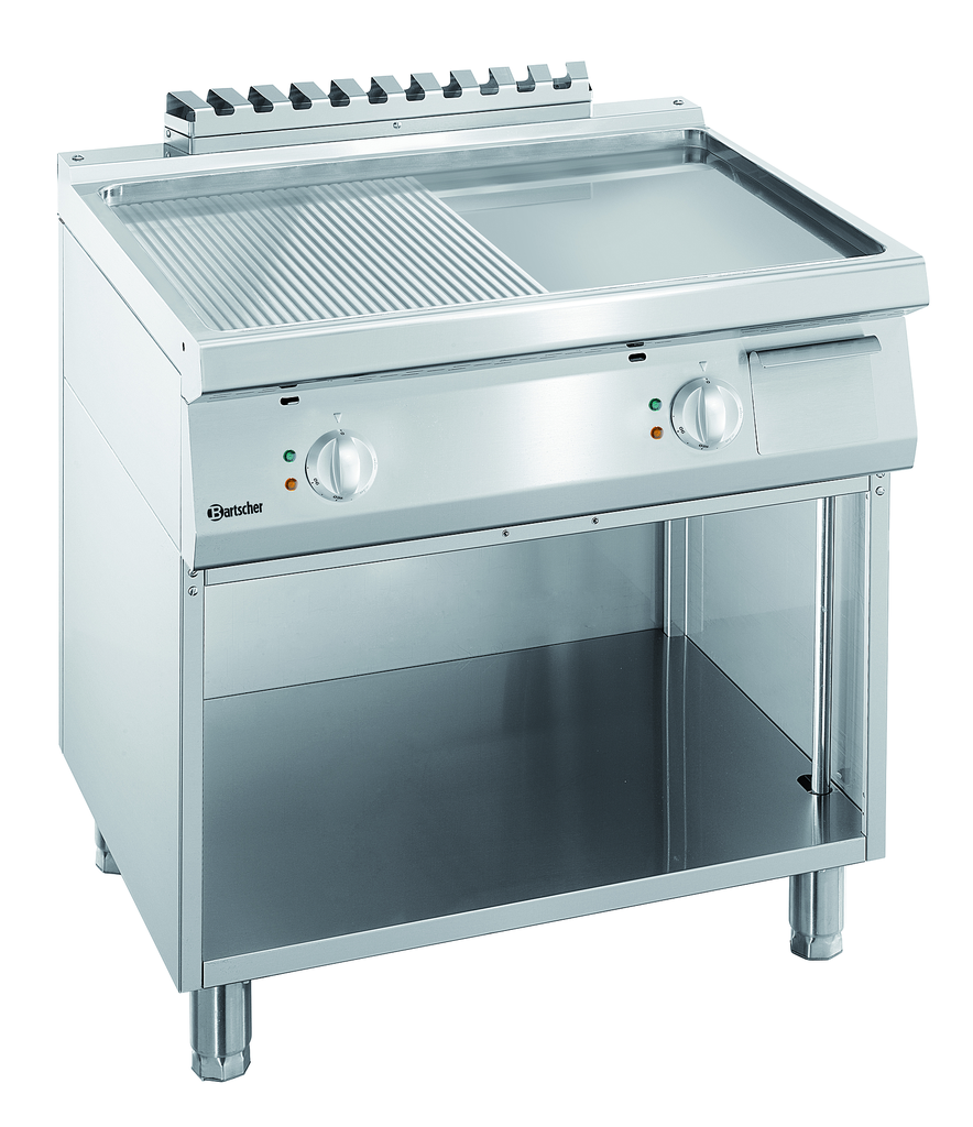 Plaque grill 700, L600, 1/2-1/2 SO
