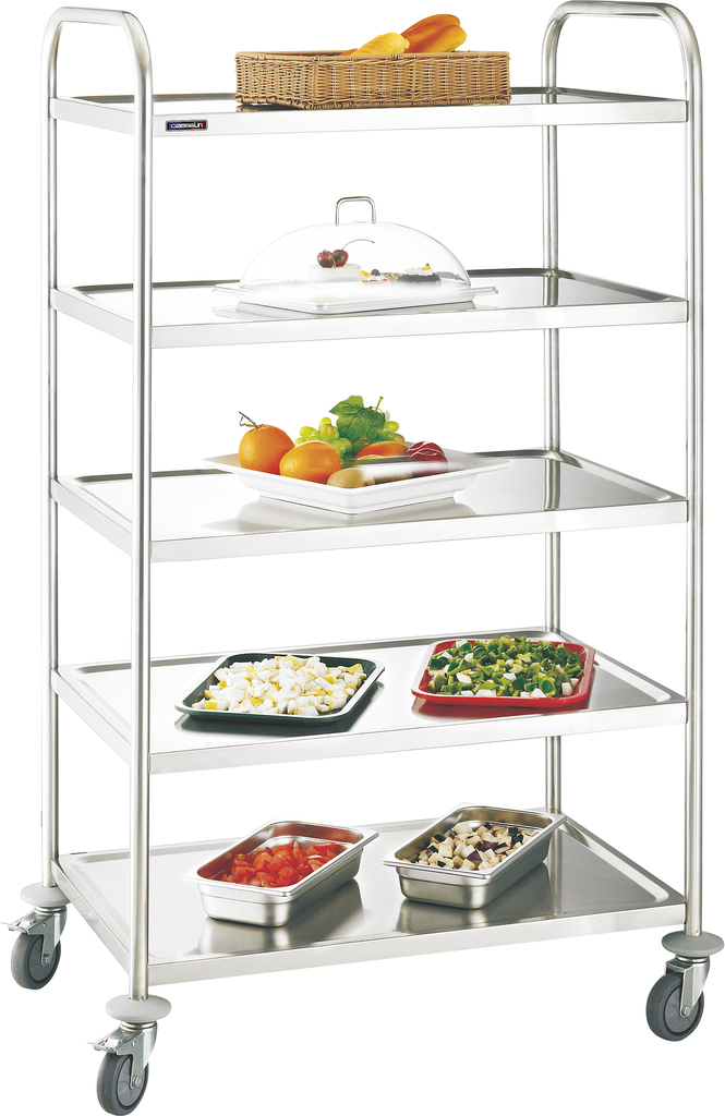Chariot inox 5 plateaux
