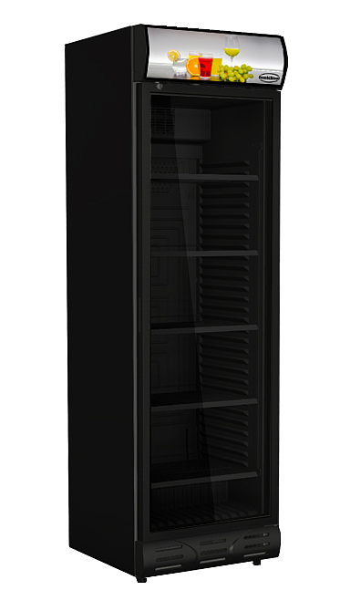 Réfrigérateur 1 Porte En Verre Noir Sens Ouverture Porte Gauche