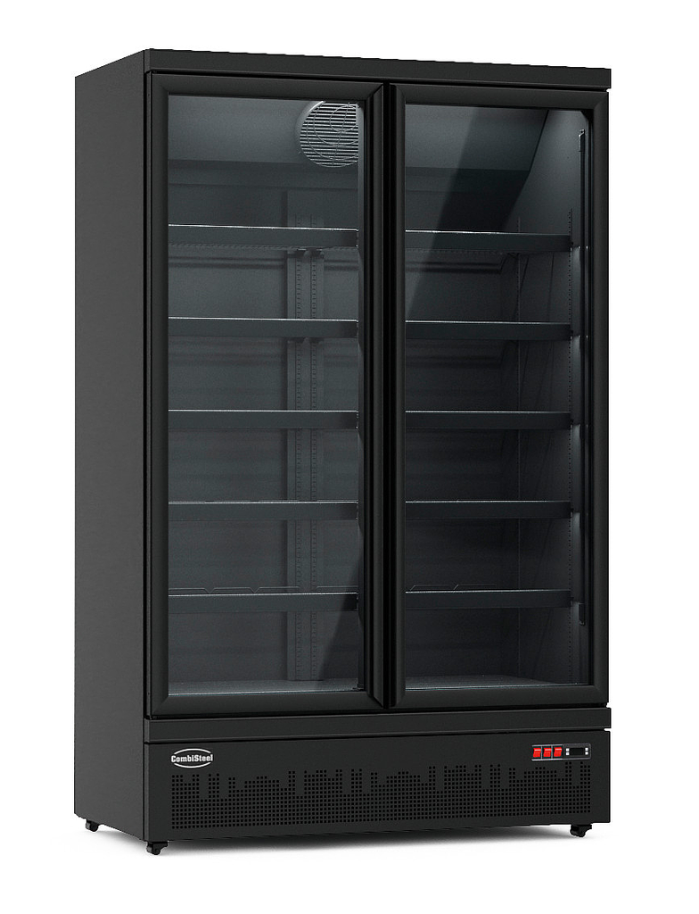 Réfrigérateur 2 Portes En Verre Noir Jde-1000R Bl