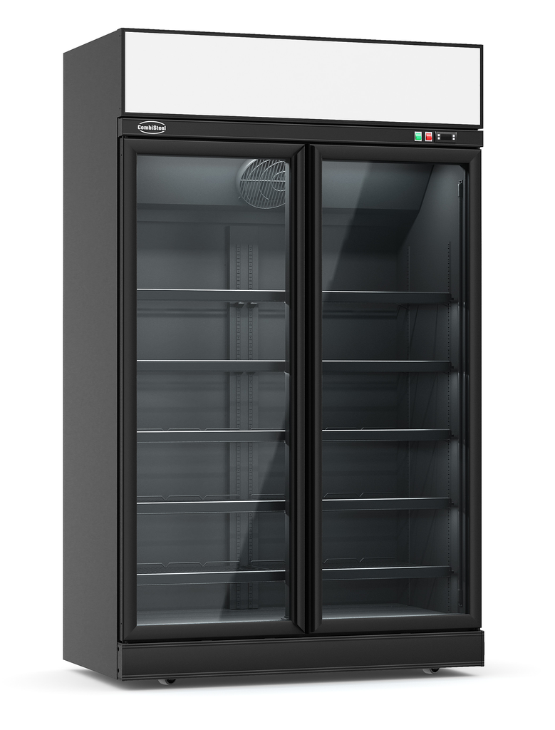 Réfrigérateur 2 Portes En Verre Noir Ins-1000R Bl