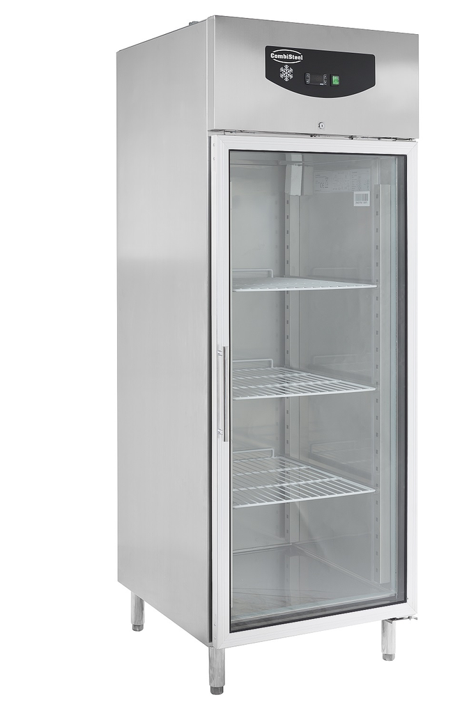 Congélateur En Acier Inox 1 Porte En Verre