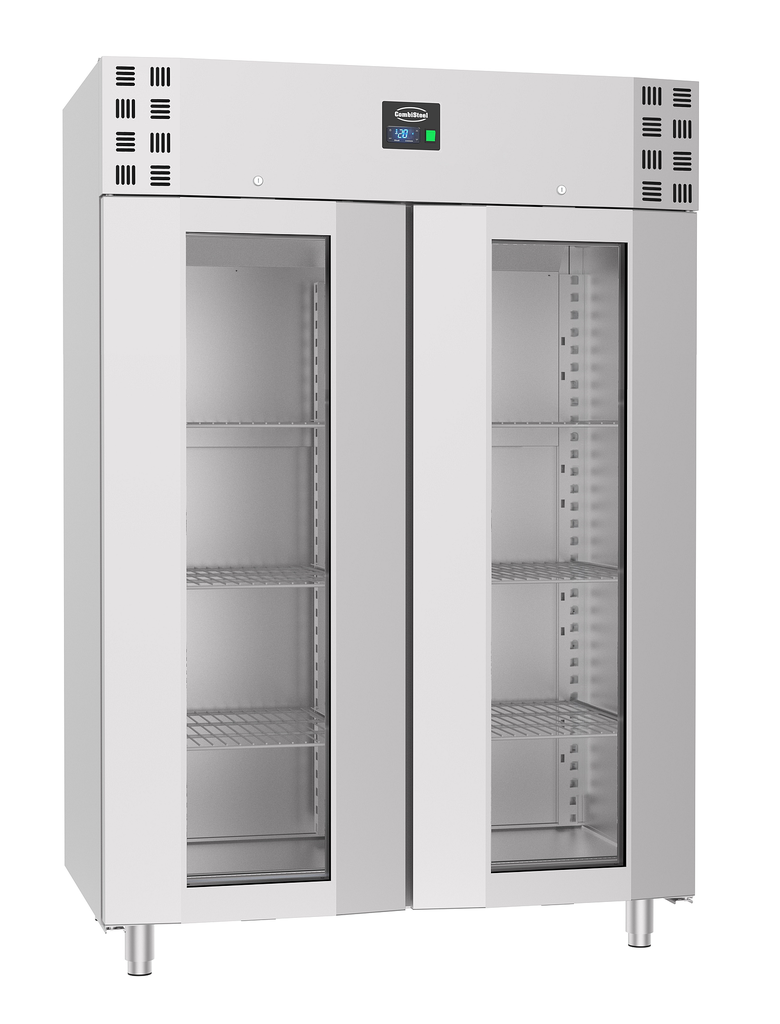 Congélateur En Acier Inox Porte En Verre Mono Block 1400 Ltr
