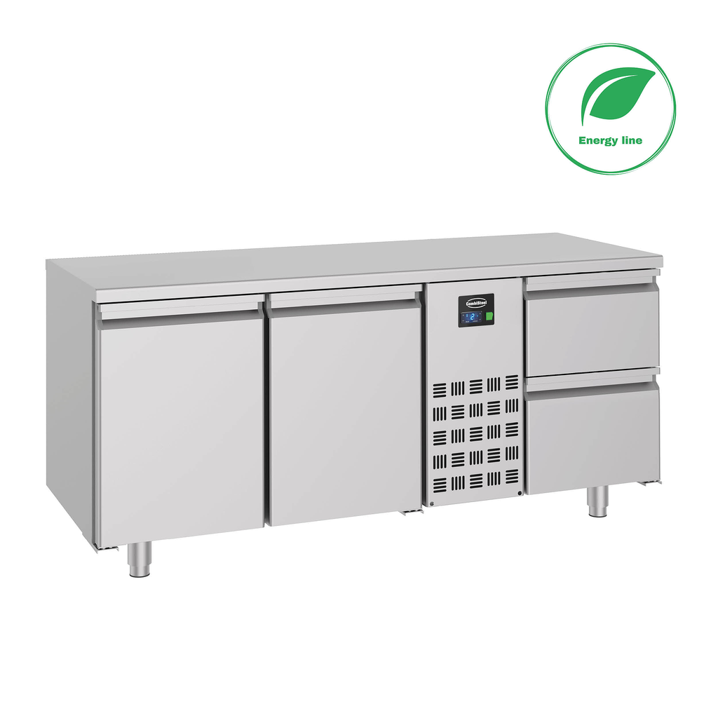 700 Table Réfrigérée 2 Portes Et 2 Tiroirs Monoblock Energy Line