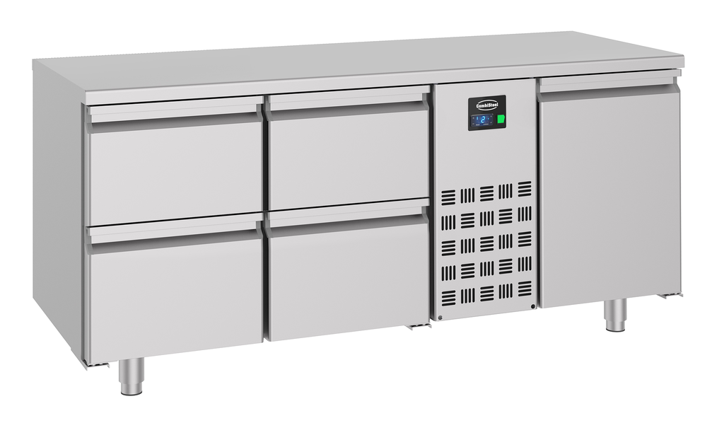 700 Table Réfrigérée 1 Porte Et 4 Tiroirs Monoblock