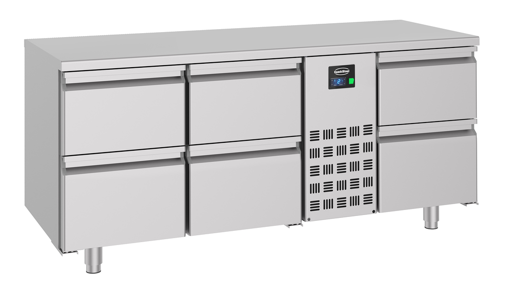 700 Table Réfrigérée 6 Tiroirs Monoblock