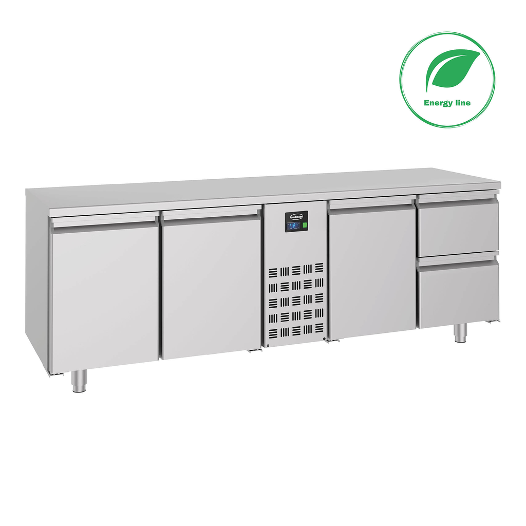 700 Table Réfrigérée 3 Portes Et 2 Tiroirs Monoblock Energy Line