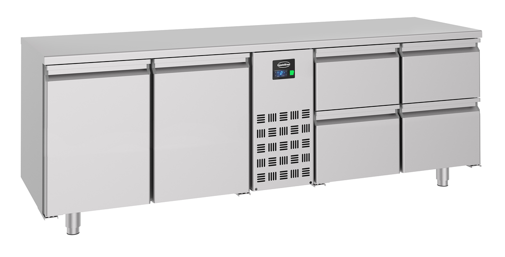 700 Table Réfrigérée 2 Portes Et 4 Tiroirs Monoblock