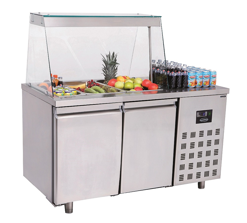 Saladette 2 Portes 3X 1/1Gn Récipient