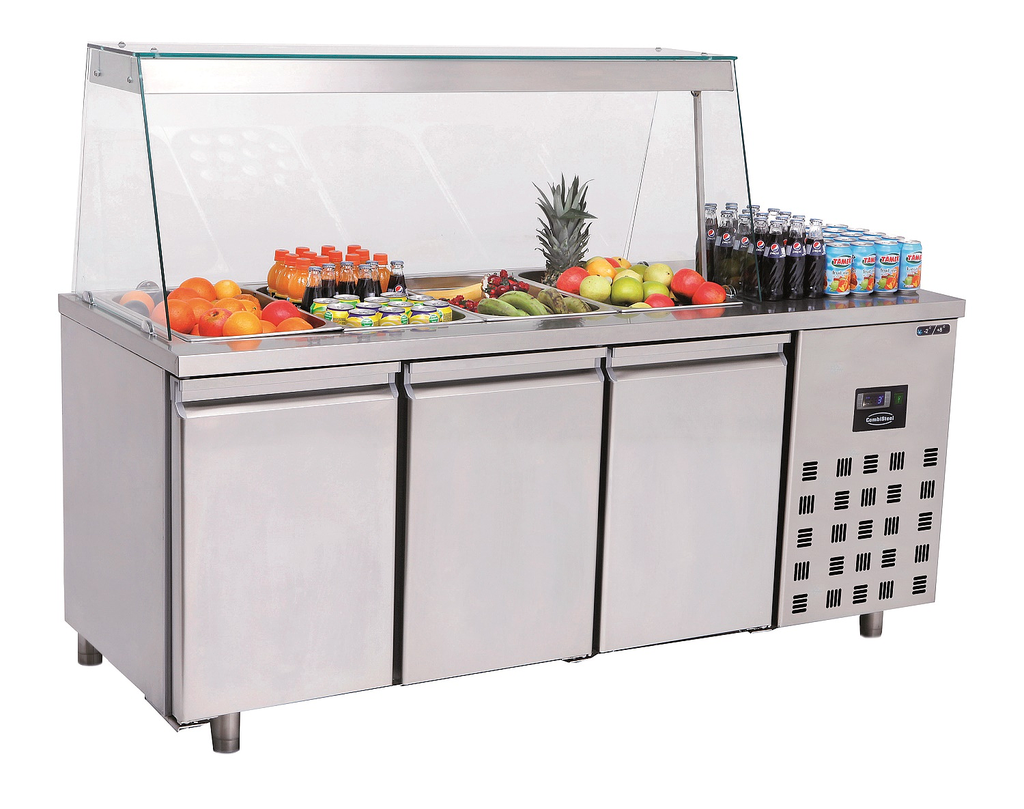 Saladette 3 Portes 4X 1/1Gn Récipient