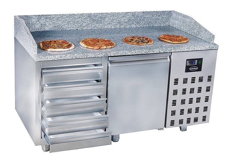Table Prép Pour Pizza 1 Porte 5 Tiroirs