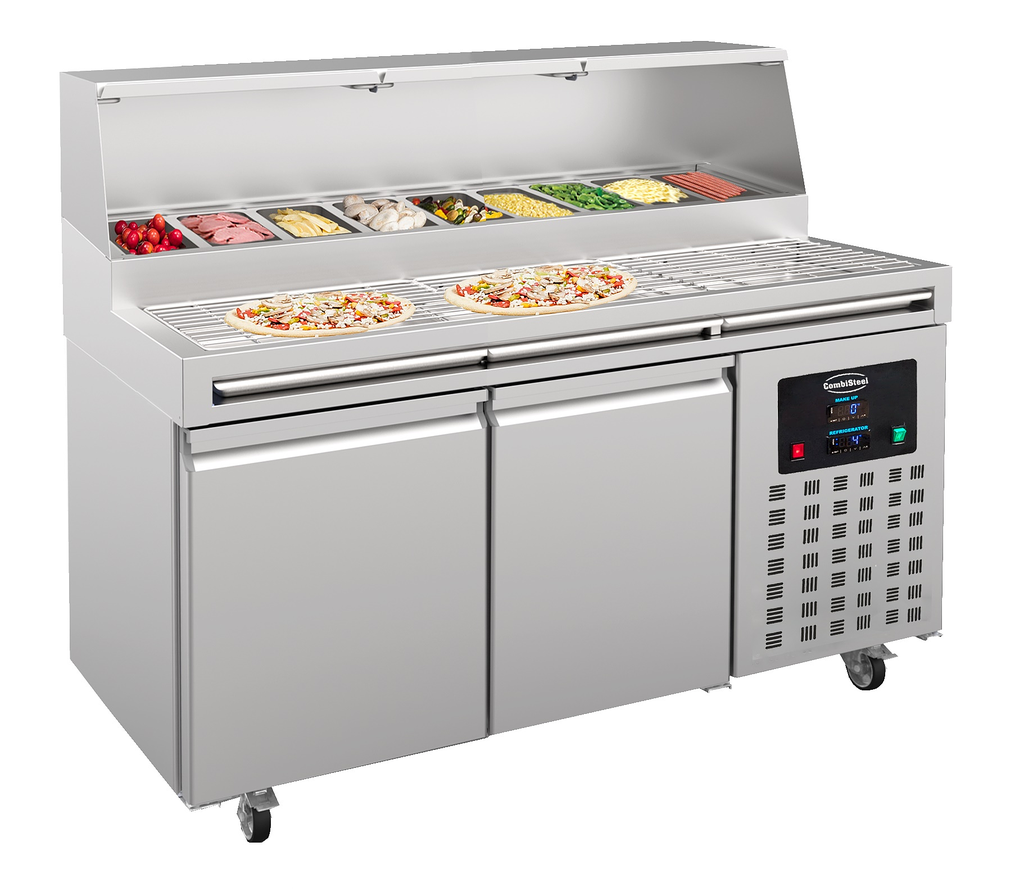Table Prép Pour Pizza 2 Portes 9X 1/3Gn Récipient