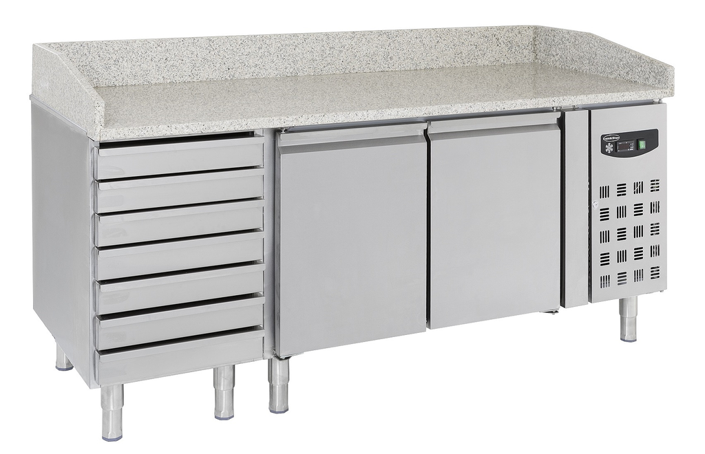 Table Prép Pour Pizza 2 Portes 7 Tiroirs