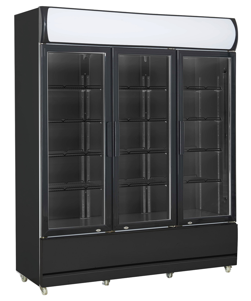 Réfrigérateur 3 Portes En Verre Noir Fcu-1200 Bl