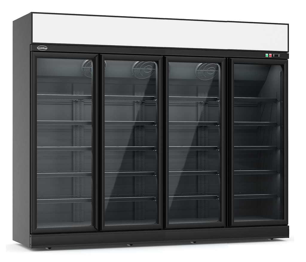 Congélateur 4 Portes En Verre Noir Ins-2060F Bl  *Transport Sur Demande*