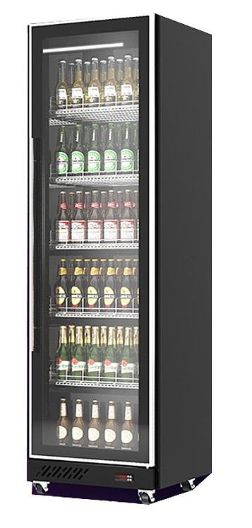 Réfrigérateur 1 Porte En Verre Noir