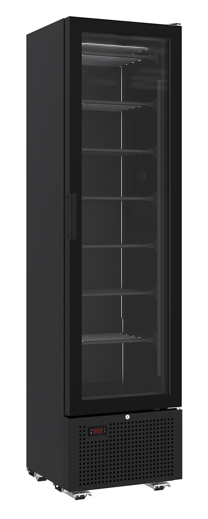 Congélateur 1 Porte En Verre Noir 221L