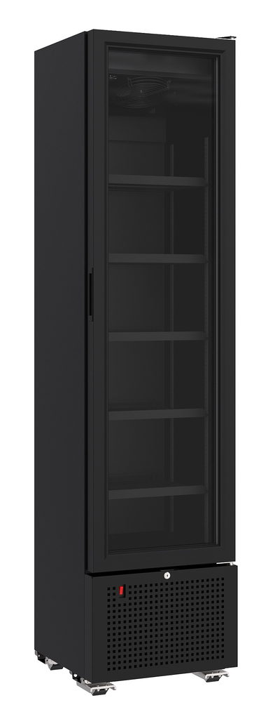 Réfrigérateur 1 Porte En Verre Noir 221L