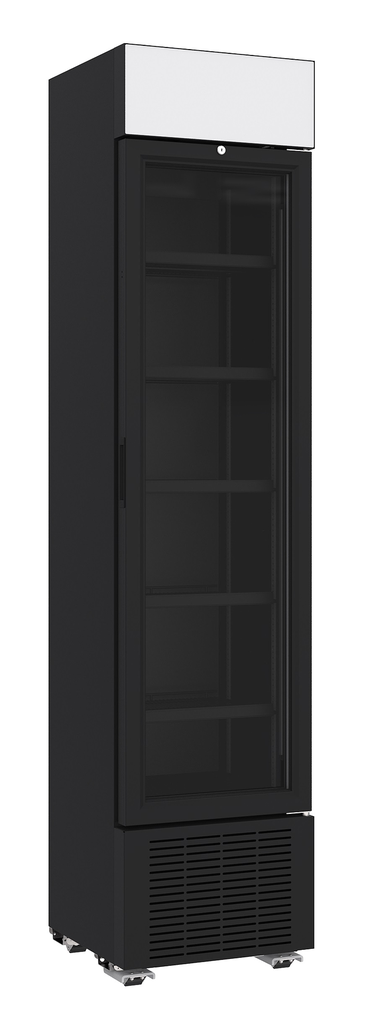 Réfrigérateur 1 Porte En Verre Noir 232L