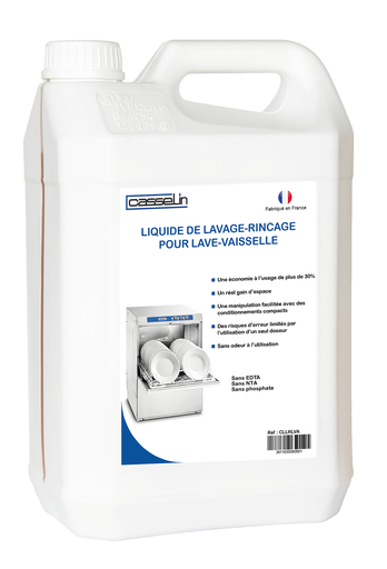 Liquide de lavage-rinçage 
pour lave-vaisselle 5 L