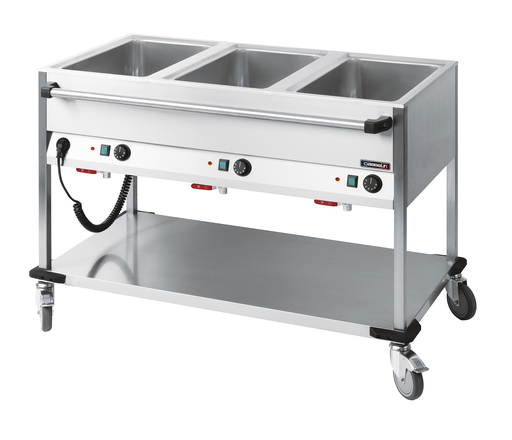 Chariot bain-marie à eau 3 x GN 1/1 